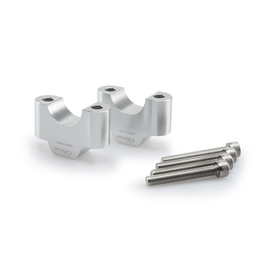 PUIG 30mm Handlebar Risers For 22-32mm Bars (Silver) 20309P