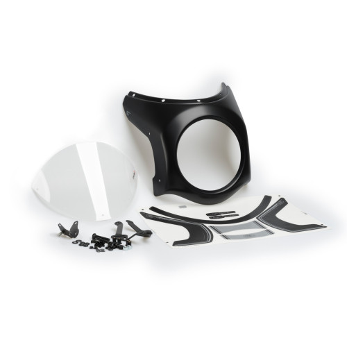 PUIG Retro Black Semi Fairing And Screen 195mm (Clear) 9553W