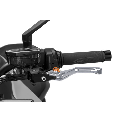 PUIG Short V4 Clutch Lever (Titanium Lever With Orange Selector) 4230YT