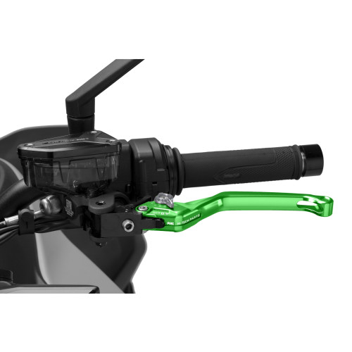 PUIG Standard V4 Clutch Lever (Green Lever With Titanium Selector) 4220VY