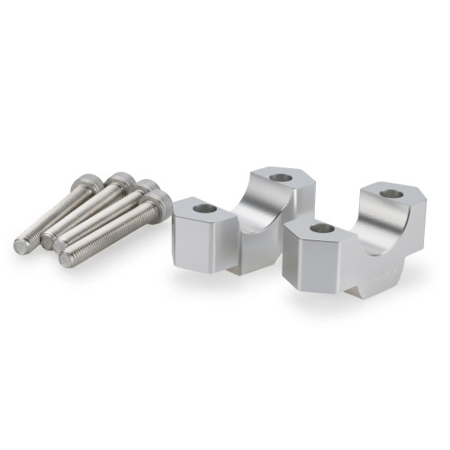 PUIG 20mm Handlebar Risers For 22-32mm Bars (Silver) 22142P
