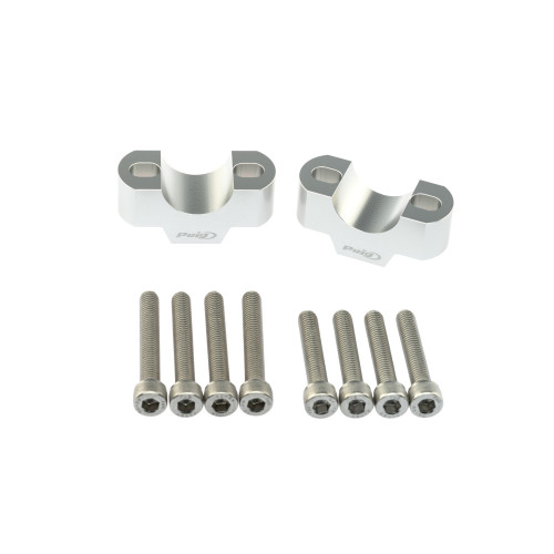PUIG 20mm Handlebar Risers For 22-32mm Bars (Silver) 3740P