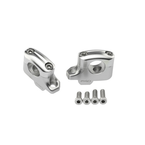 PUIG 20mm Bar Risers (Offset 16mm) (Silver) 22360P