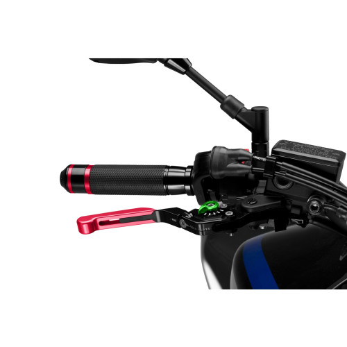 PUIG Extendable Folding V3 Brake (Red Extender With Green Selector) 14RNV