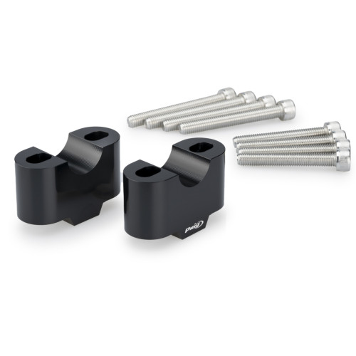 PUIG 30mm Handlebar Risers For 22-32mm Bars (Black) 3672N