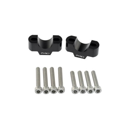 PUIG 20mm Handlebar Risers For 22-32mm Bars (Black) 3740N