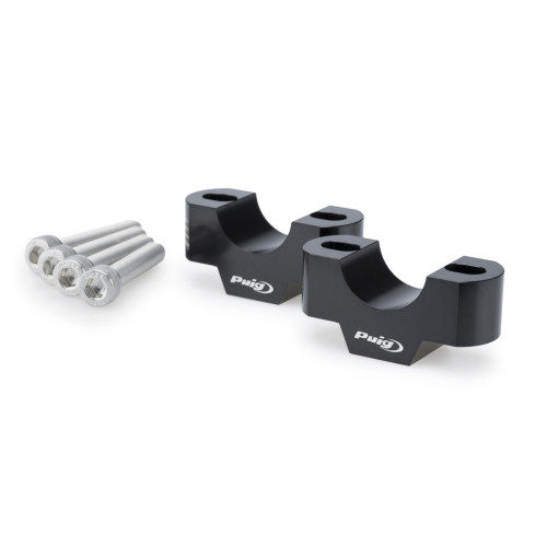 PUIG 20mm Handlebar Risers For 22-32mm Bars (Black) 22115N