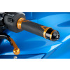 PUIG Short Bar End Weights With Coloured Rim (Black) 8505N