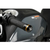 PUIG Short Bar End Weights With Coloured Rim (Black) 8170N