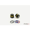 PUIG Short Bar End Weights With Coloured Rim (Black) 8842N