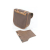 Brown 8L Waxed Canvas LOX Saddlebag By Longride CUS129WBRO