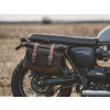 Khaki 9.5L Waxed Canvas Multifit Saddlebag By Longride CUS133WKHA