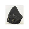 Black 7.6L Waxed Canvas Swing Arm Bag (Right) By Longride CUS275WBLA