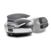 SHAD SH48 Top Box - Black / Titanium inc Backrest And Carbon Cover D0B48406R