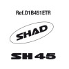 SHAD SH45 Replacement Sticker (White) D1B451ETR
