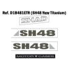 SHAD SH48 Replacement Sticker (Dark Grey) D1B481ETR