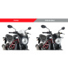 PUIG Retro Black Semi Fairing And Screen 195mm (Black) 3169N