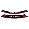 Wheel Rim Stickers (Red) For Kymco AK 550 Premium (24) By Puig 9630R