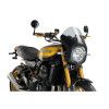 PUIG Retro Black Semi Fairing And Screen 195mm (Light Smoke) 9595H