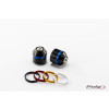 PUIG Short Bar End Weights With Coloured Rim (Black) 8018N