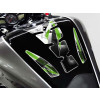 PUIG Wings Tank Pad With Kawasaki Logo (Black) 4720N