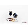 PUIG Short Bar End Weights With Coloured Rim (Black) 8157N