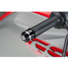 PUIG Short Bar End Weights With Coloured Rim (Black) 8805N