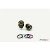 PUIG Short Bar End Weights With Coloured Rim (Black) 9209N